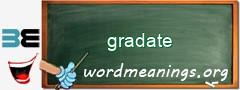 WordMeaning blackboard for gradate